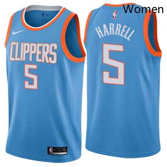 Womens Nike Los Angeles Clippers 5 Montrezl Harrell Swingman Blue NBA Jersey City Edition